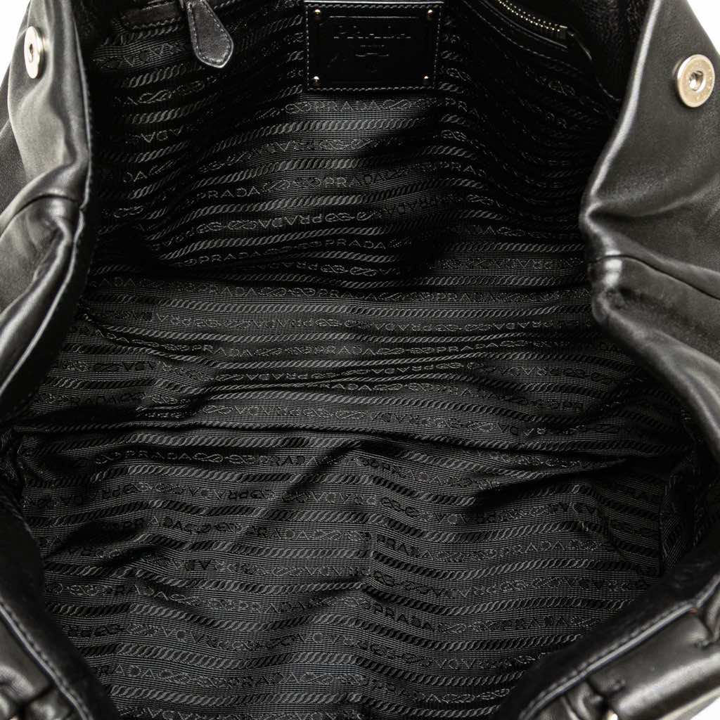 Prada Nappa Mordore Ruffle Tote - 4