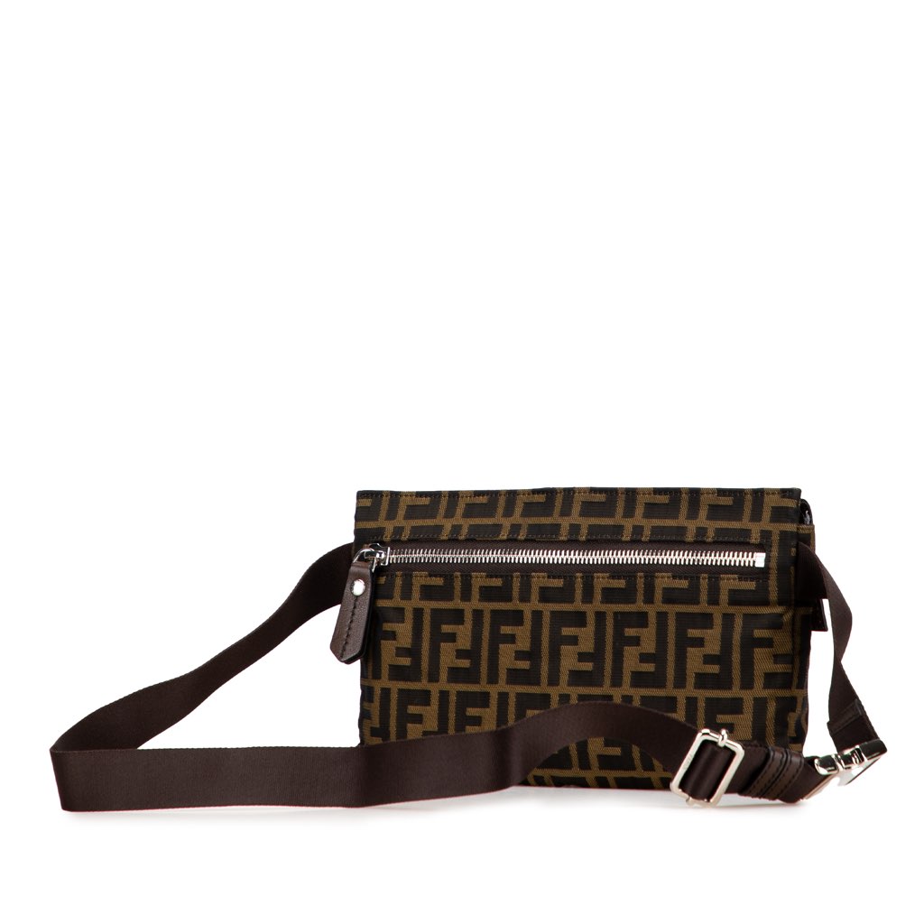 Fendi Zucca Canvas Double Pocket Belt Bag - 2