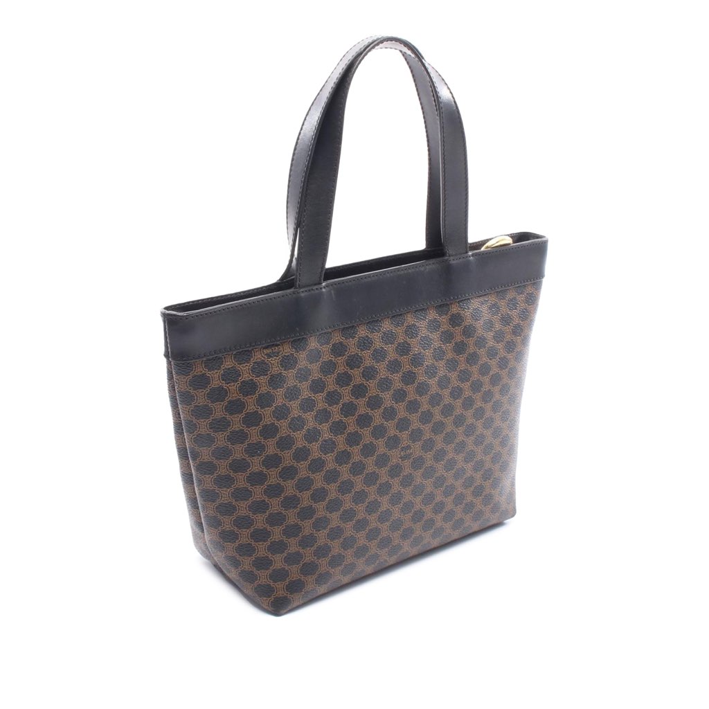 Celine Macadam Coated Canvas Handbag - Back view