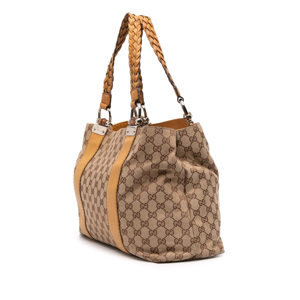 Gucci GG Canvas Bamboo Libeccio Tote - 2