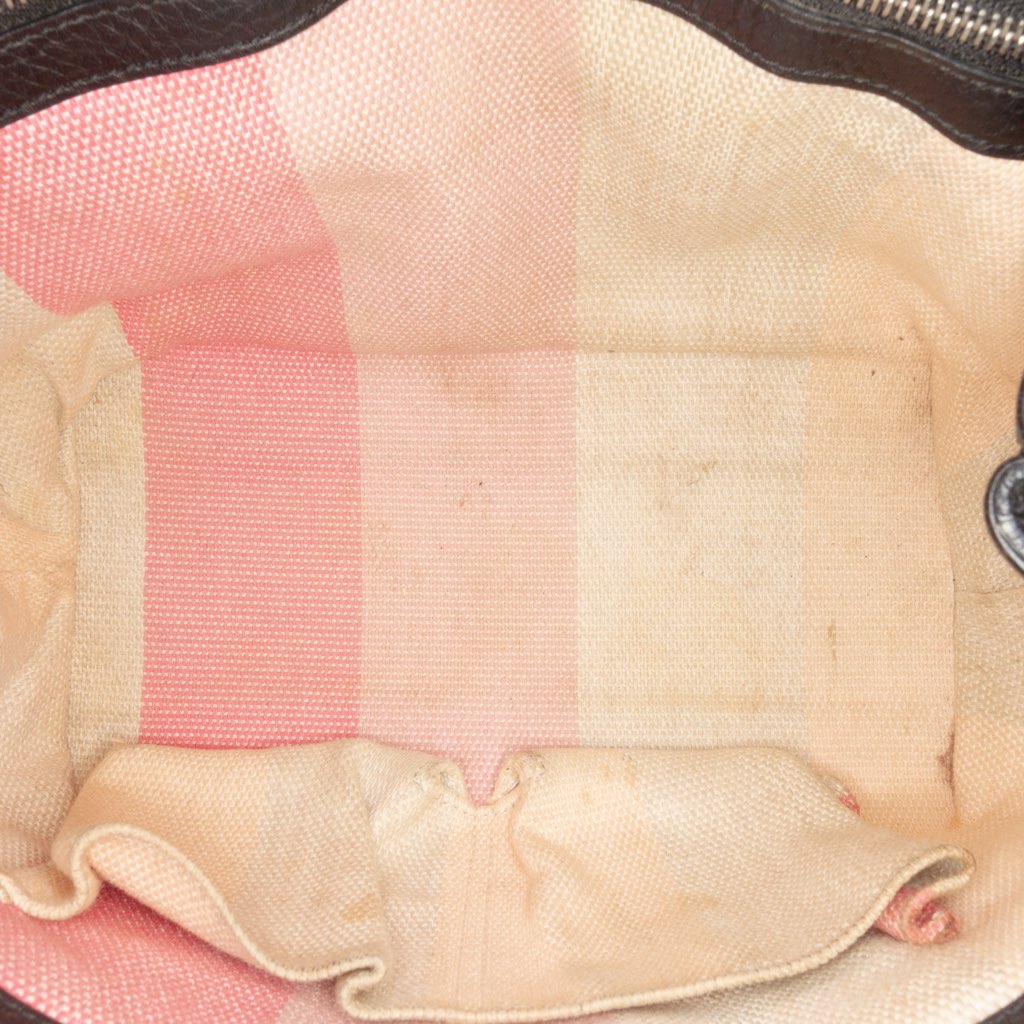 Gucci Small Leather Bamboo Daily Satchel - 4