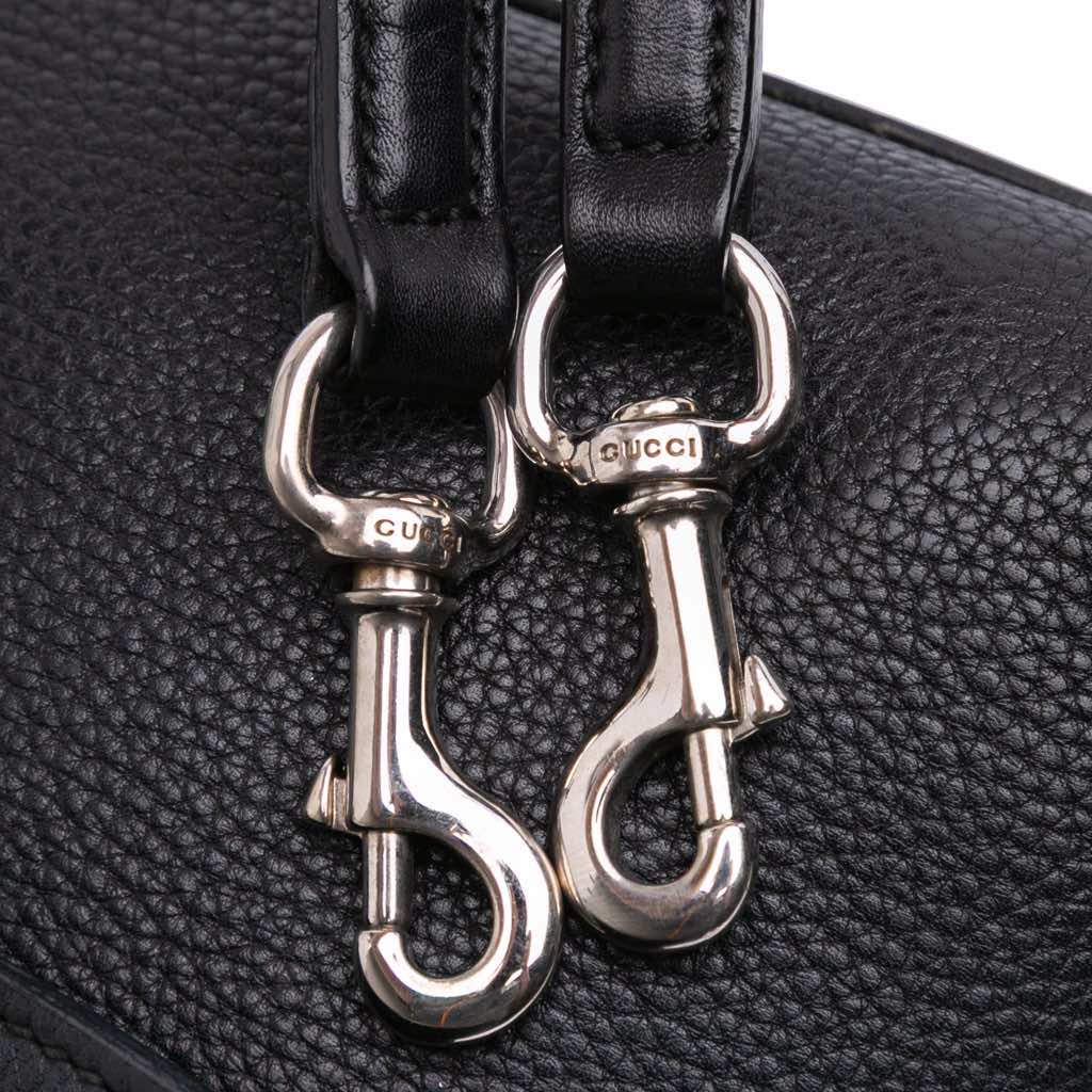 Gucci Small Leather Bamboo Daily Satchel - Detail 1