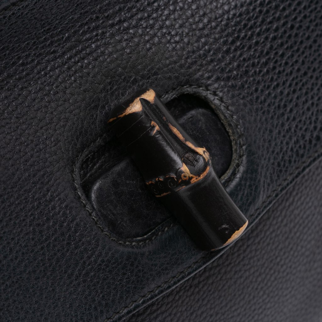 Gucci Small Leather Bamboo Daily Satchel - Image 10