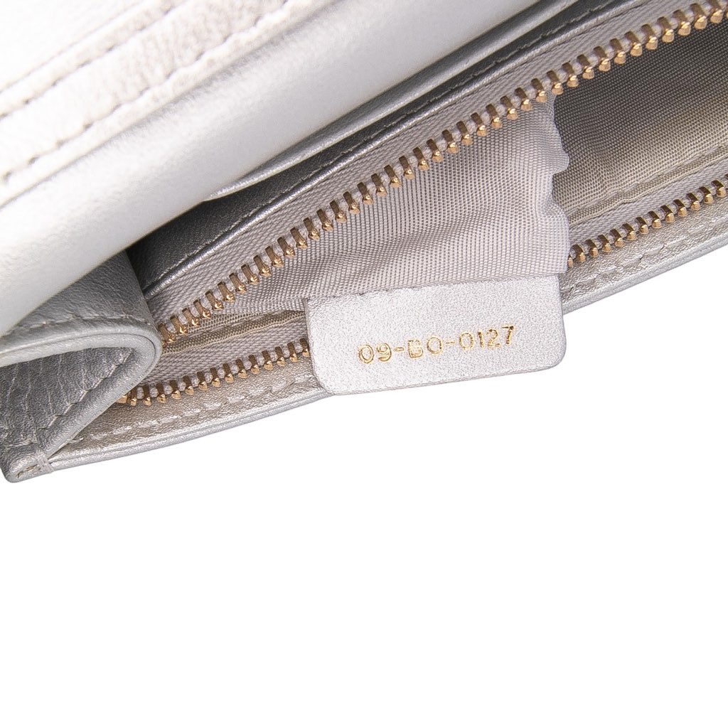 Dior Metallic Grained Calfskin Diorama Wallet On Chain - Detail 1