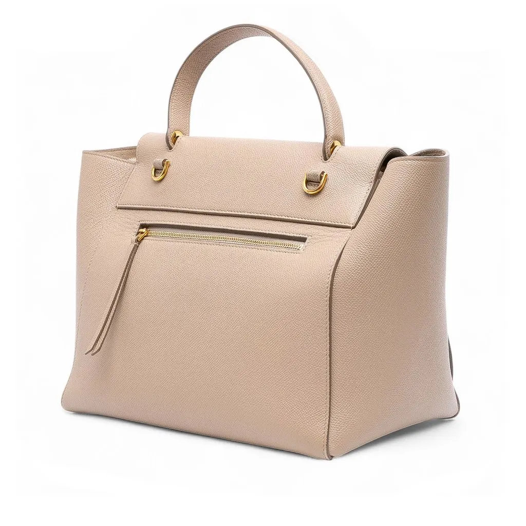 Celine Mini Grained Calfskin Belt Bag Brown Leather Good - Back View