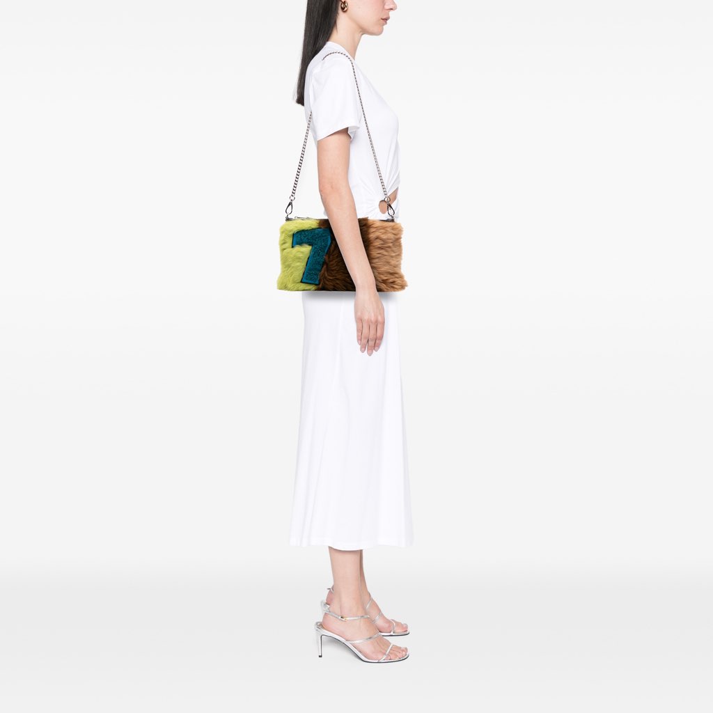 Miu Miu Fur Montone Stripe Crossbody - Image 12