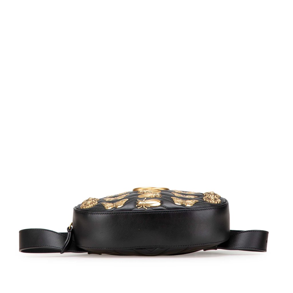 Gucci GG Marmont Matelasse Leather Animalier Belt Bag - Image 6
