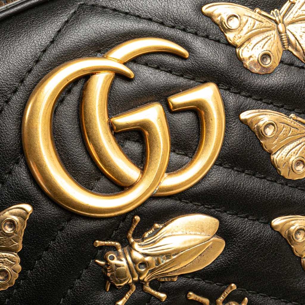 Gucci GG Marmont Matelasse Leather Animalier Belt Bag - Detail 2