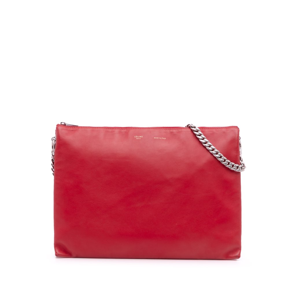 Celine Lambskin Soft Trio Shoulder Bag