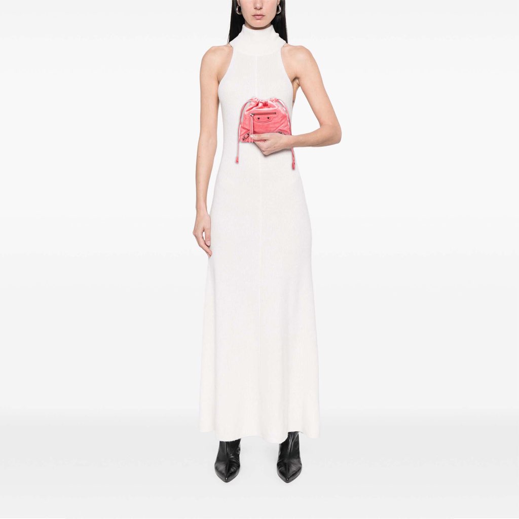 Balenciaga Lambskin Motocross Move On Drawstring Pouch - Image 13