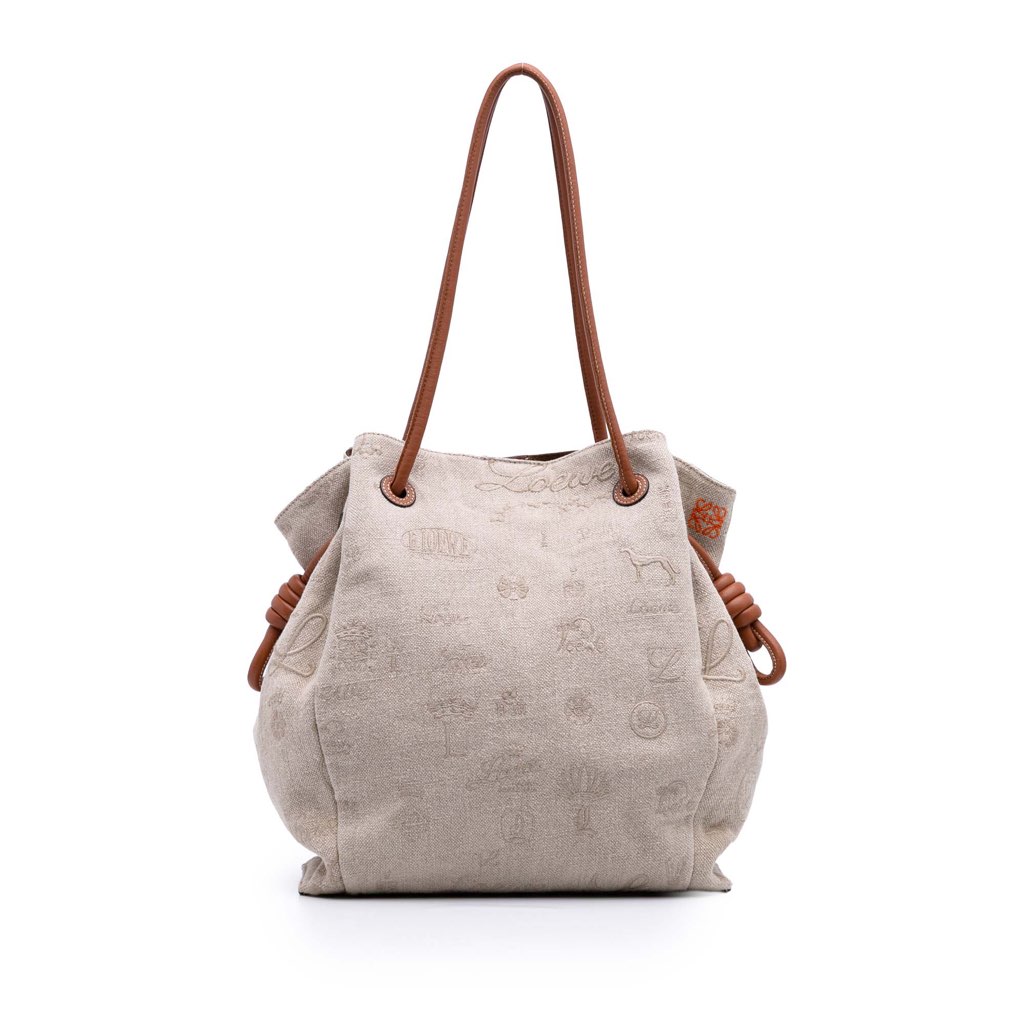 Loewe Medium Canvas Flamenco Knot Tote