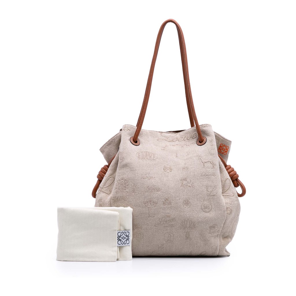 Loewe Medium Canvas Flamenco Knot Tote - Image 13