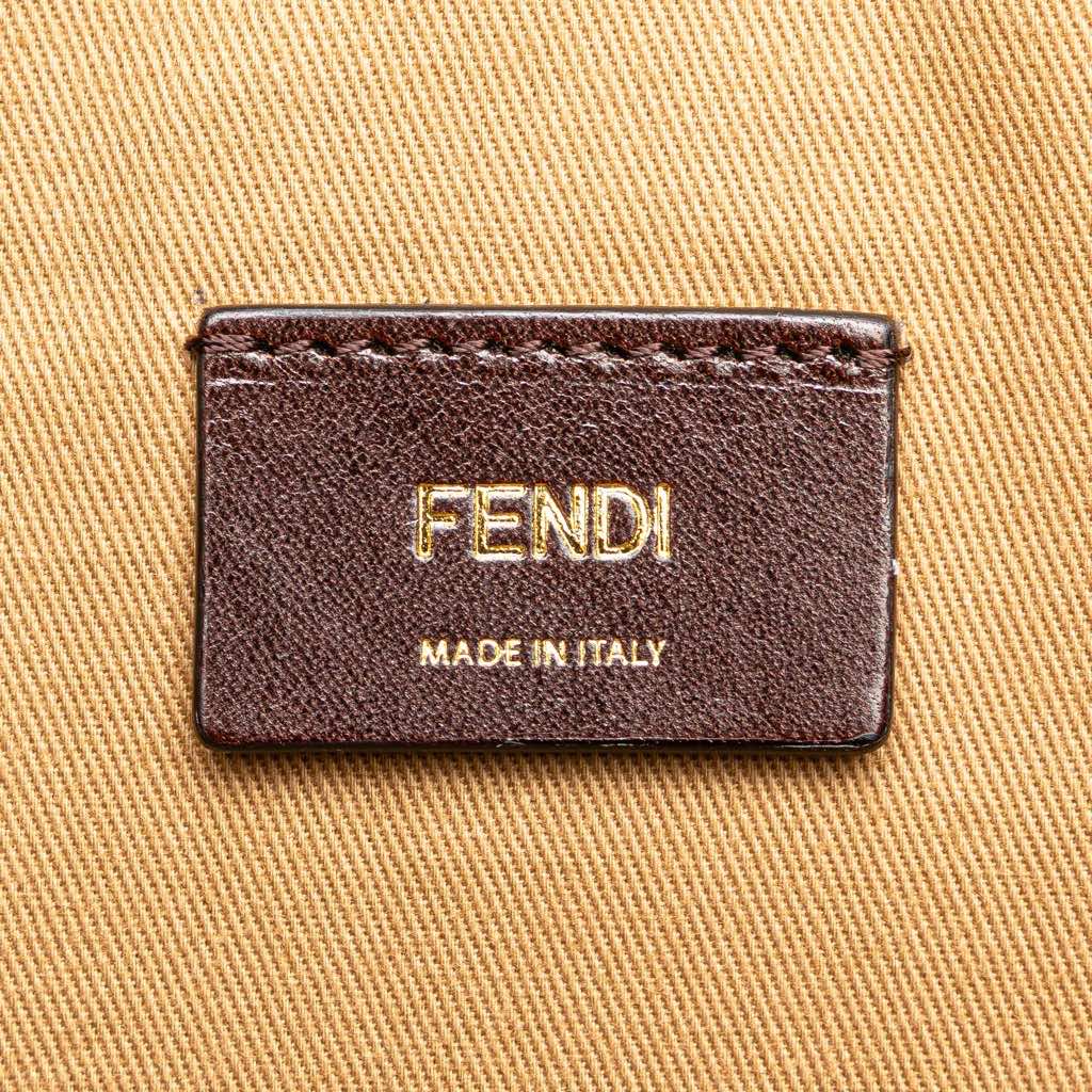 Fendi Zucca Coated Canvas Karligraphy Travel Bag - Side view