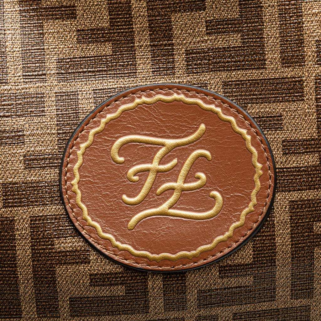 Fendi Zucca Coated Canvas Karligraphy Travel Bag - Detail 2