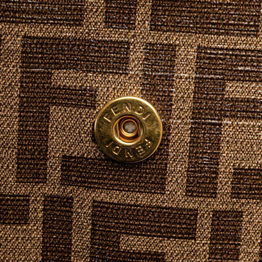 Fendi Zucca Coated Canvas Karligraphy Travel Bag - Image 11