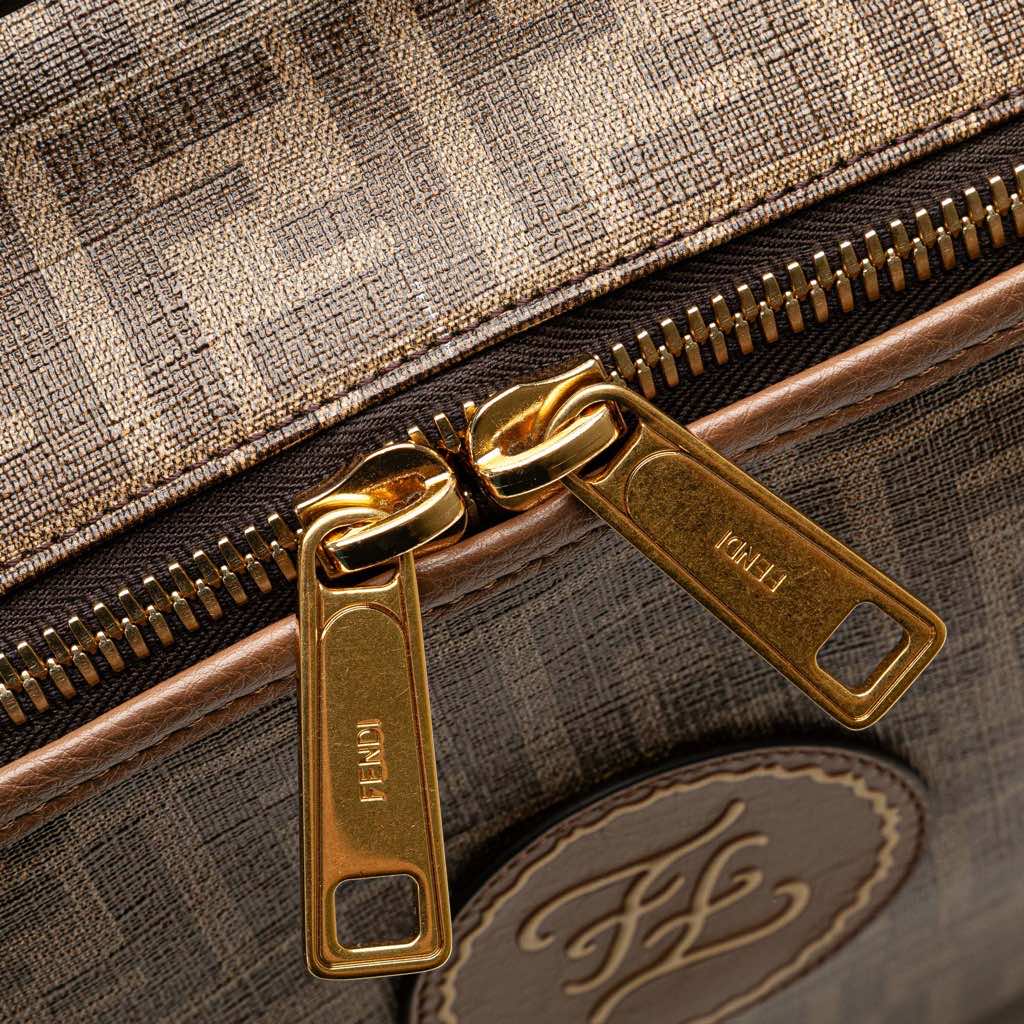 Fendi Zucca Coated Canvas Karligraphy Travel Bag - Image 12
