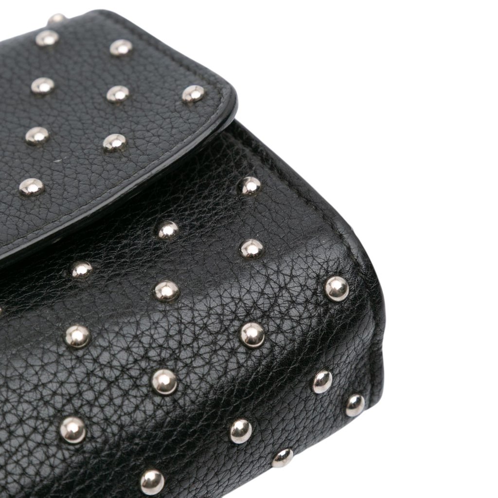 Gucci Small Leather Studded Miss Bamboo Crossbody - Detail 2