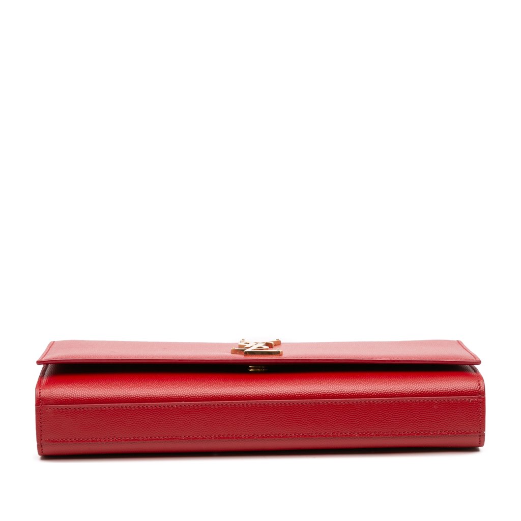 Saint Laurent Grain de Poudre Monogram Cassandre Clutch - Image 6