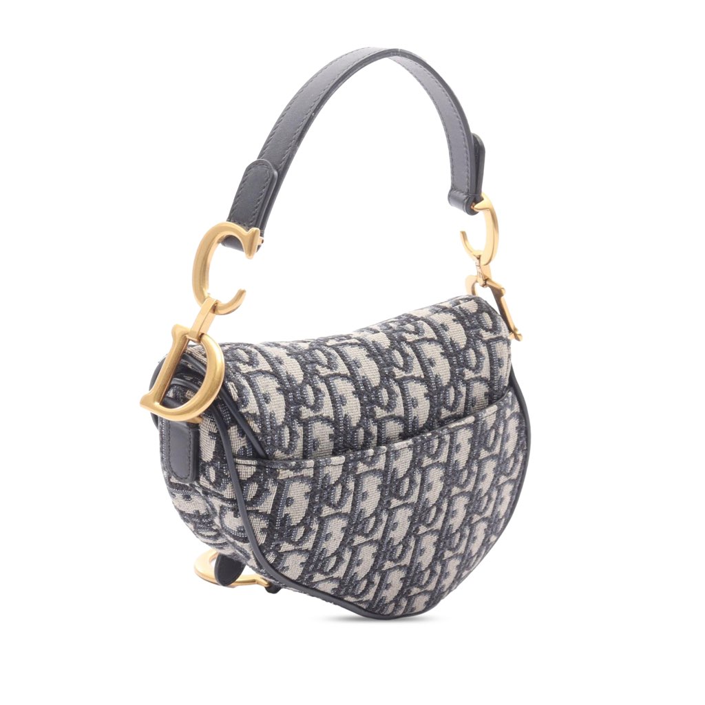 Dior Mini Oblique Canvas Saddle Bag - 2
