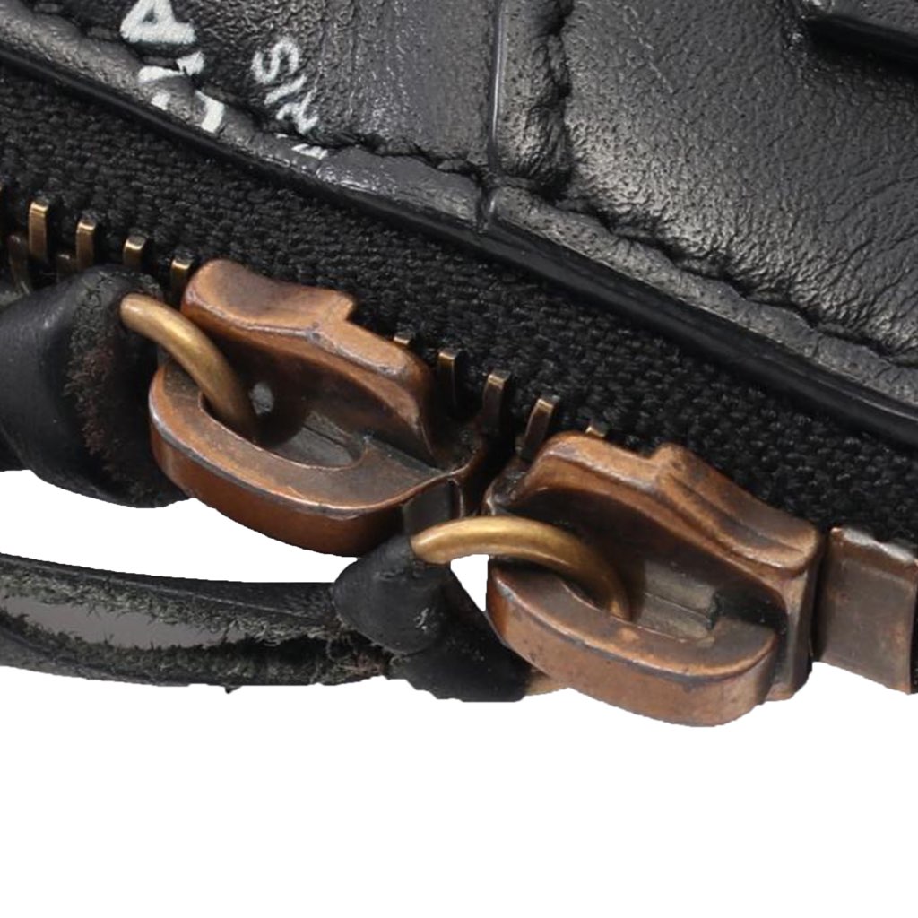 Balenciaga Lambskin Motocross Logo Print Classic Clutch - Detail 1