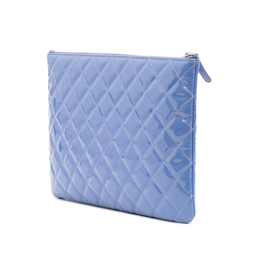 Chanel Medium Quilted Patent O Case Clutch - 2