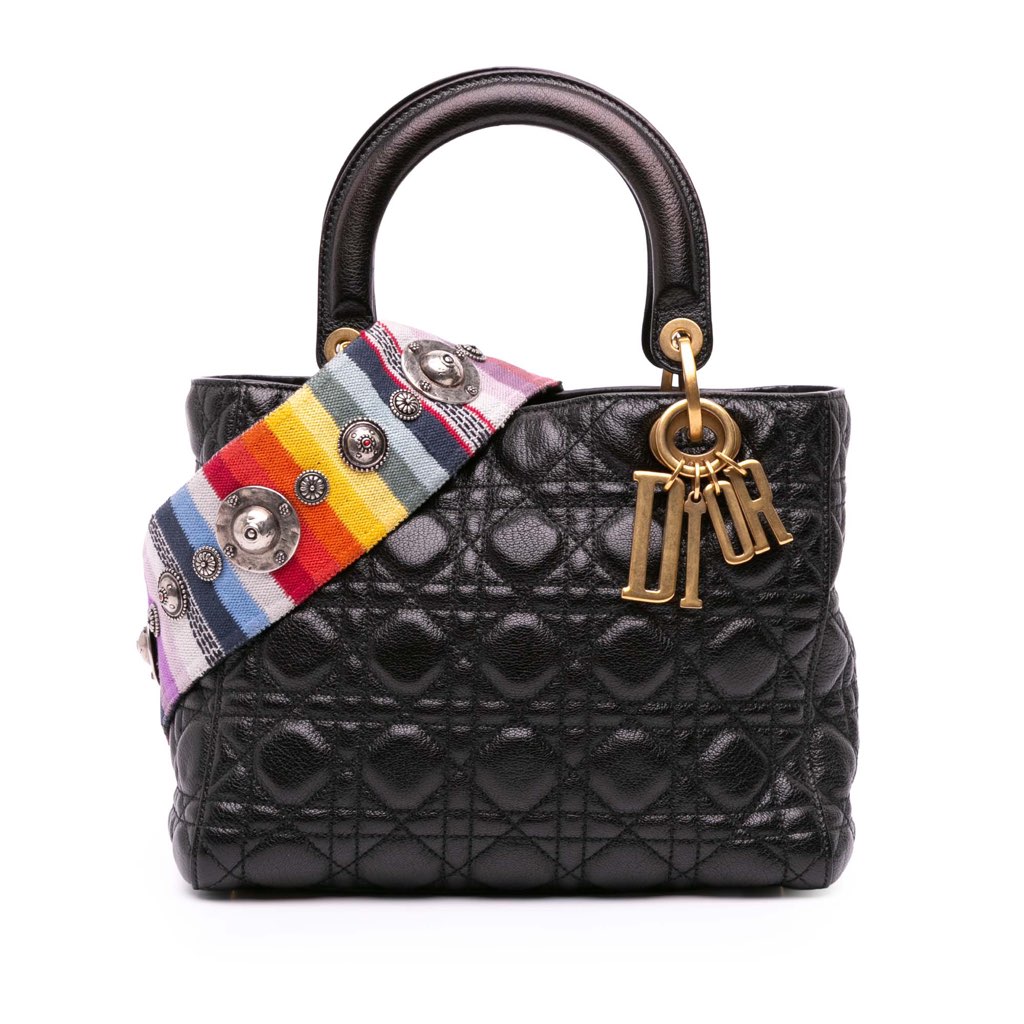 Dior Medium Grained Calfskin Cannage Supple Lady Dior