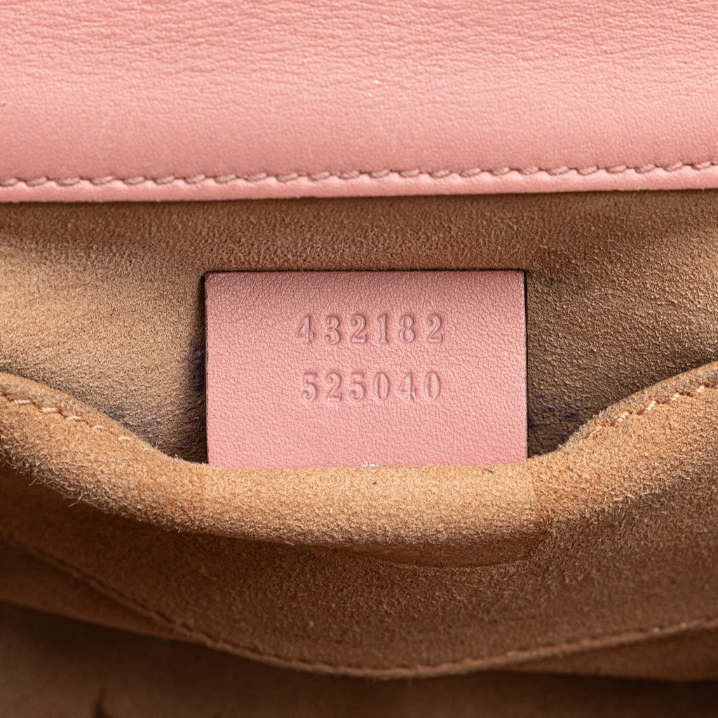 Gucci Small Pearl Studded Leather Padlock Crossbody - Detail 1