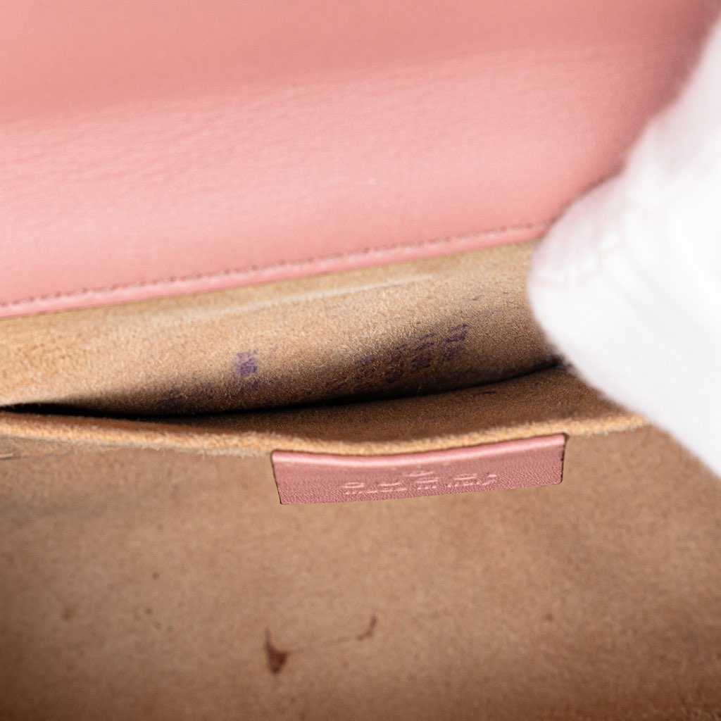 Gucci Small Pearl Studded Leather Padlock Crossbody - Detail 2