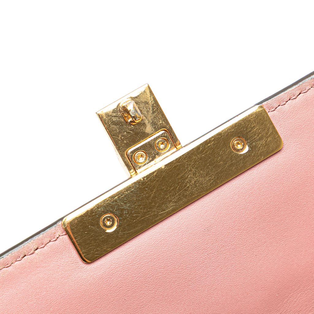 Gucci Small Pearl Studded Leather Padlock Crossbody - Image 12