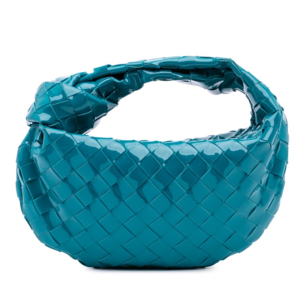 Bottega Veneta Mini Patent Intrecciato Jodie
