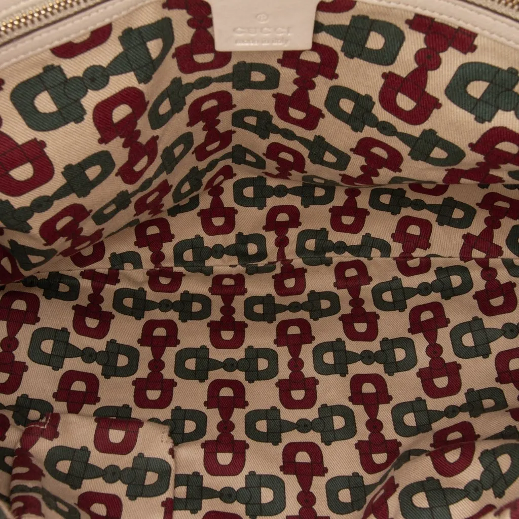 Gucci Bamboo Guccissima Peggy Satchel Brown Leather Good - Model View