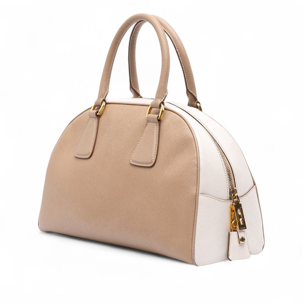 Prada Saffiano Lux Bowling Handbag - 2