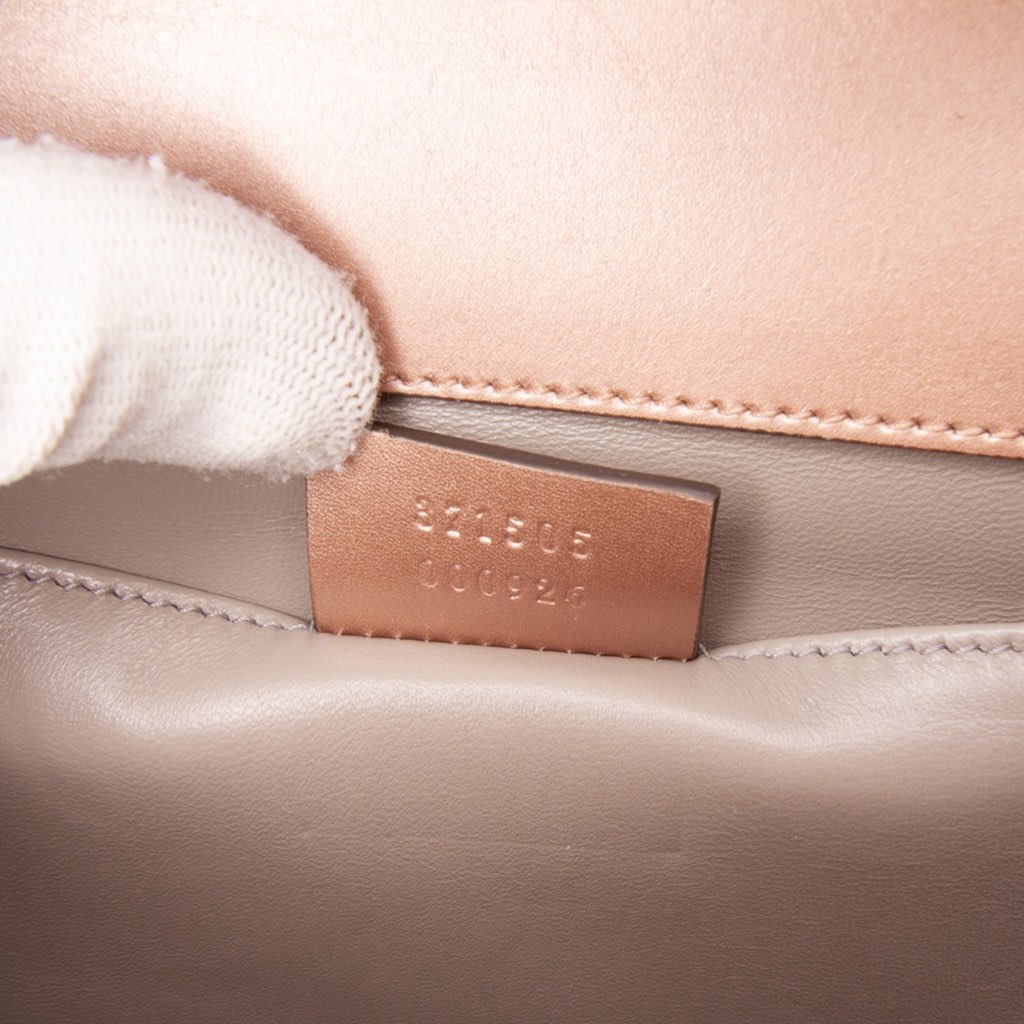 Gucci Metallic Leather Crystal Embellished Broadway Clutch on Strap - Detail 1