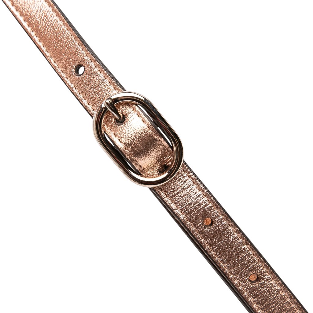 Gucci Metallic Leather Crystal Embellished Broadway Clutch on Strap - Image 10