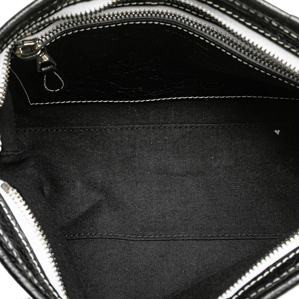 Balenciaga Small Lambskin Barbes Striped Patwork Zip Pouch - 4