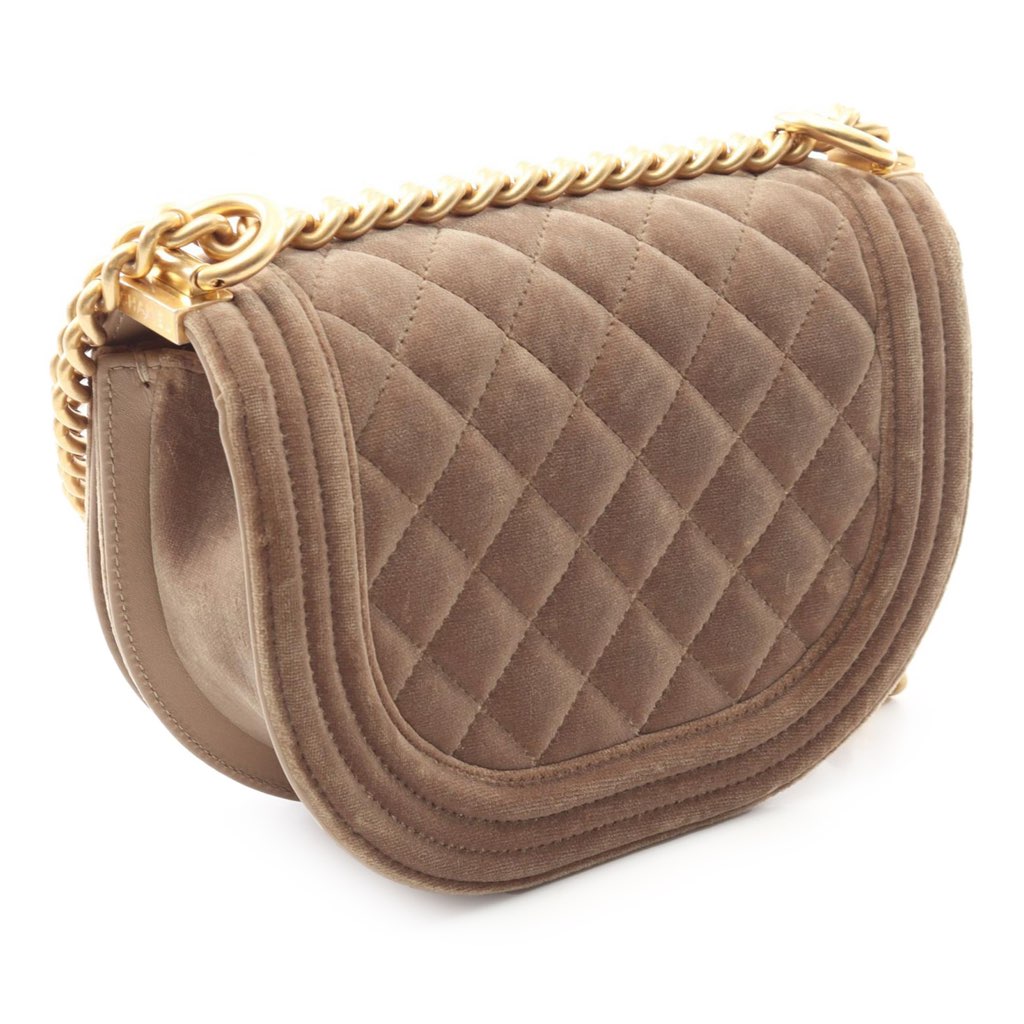 Chanel Small Quilted Velvet Boy Messenger Bag - 2