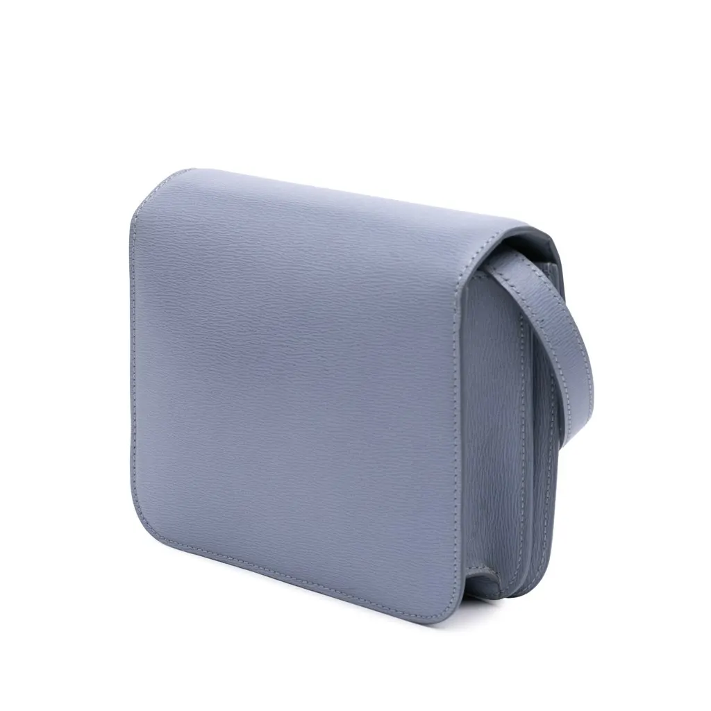 Celine Teen Liege Calfskin Classic Box Blue Leather Good - Back View