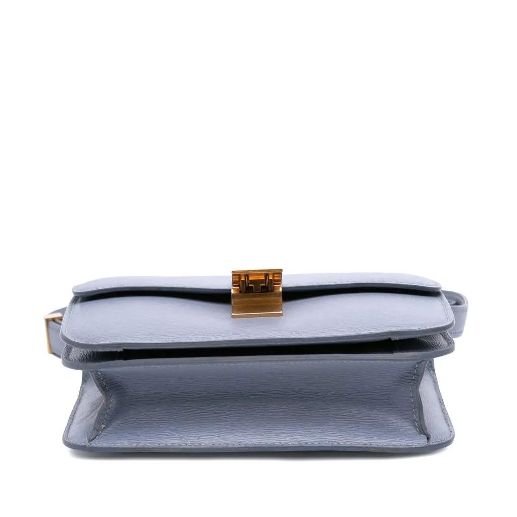 Celine Teen Liege Calfskin Classic Box Blue Leather Good - Inside View