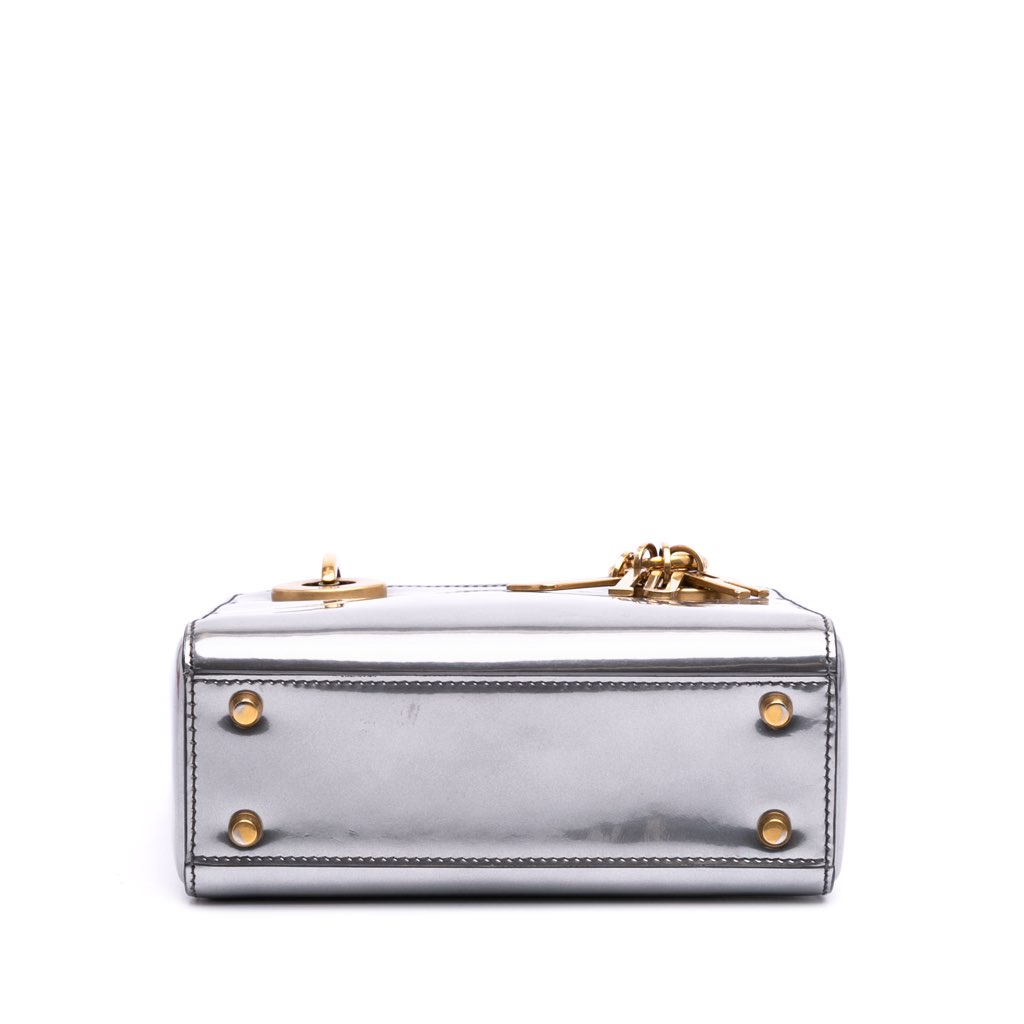 Dior Mini Metallic Glazed Calfskin Lady Dior - 3
