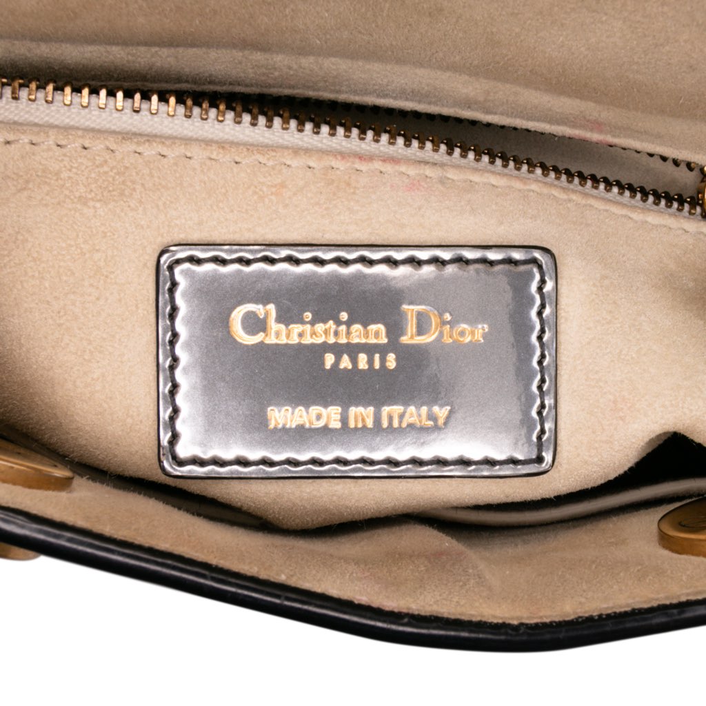 Dior Mini Metallic Glazed Calfskin Lady Dior - 5