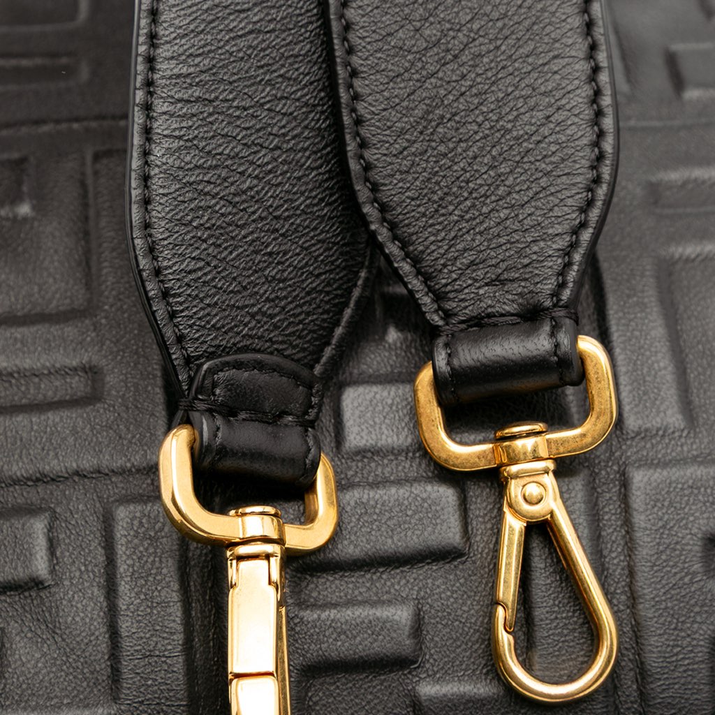 Fendi Zucca Embossed Leather Baguette Satchel - Image 13