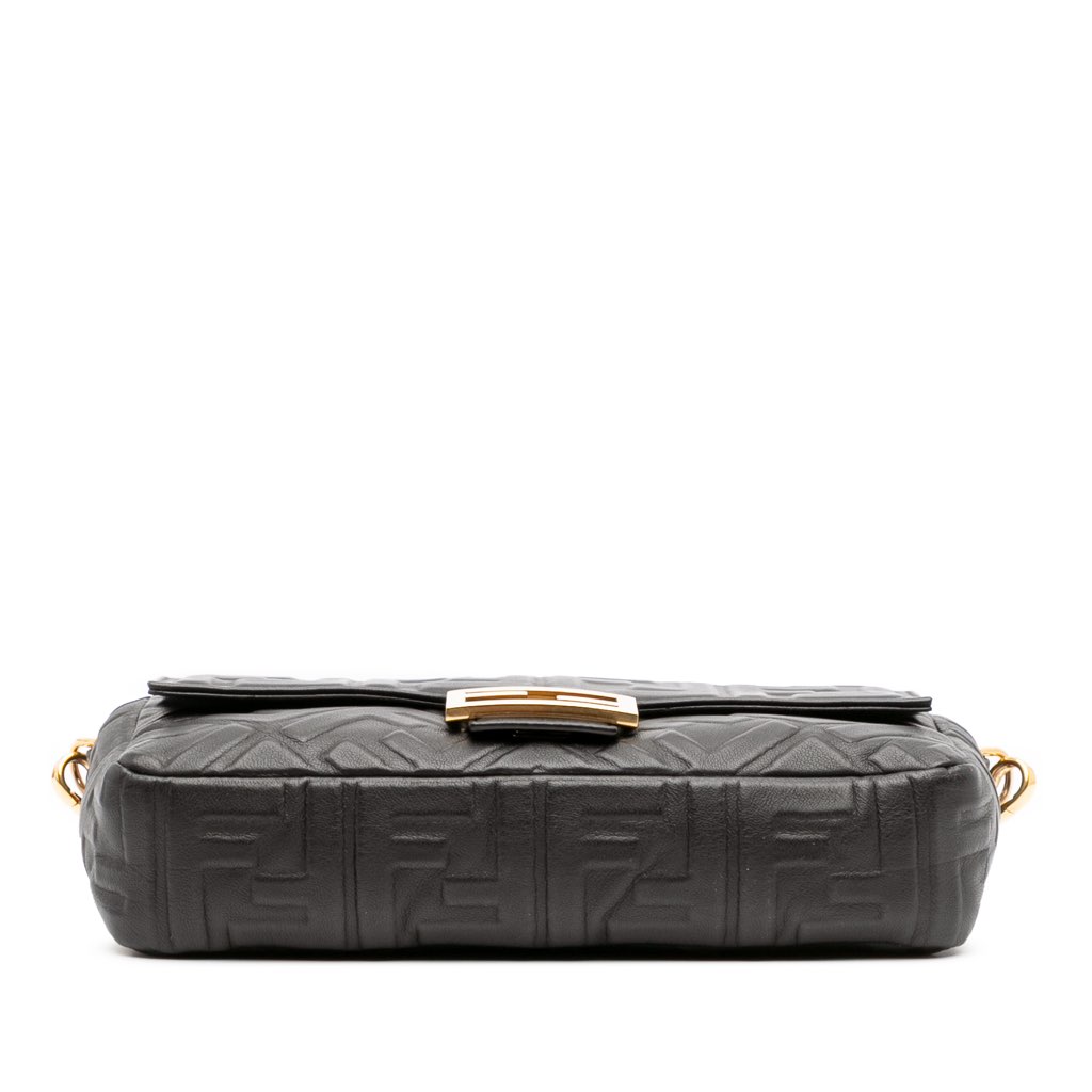 Fendi Zucca Embossed Leather Baguette Satchel - Image 6
