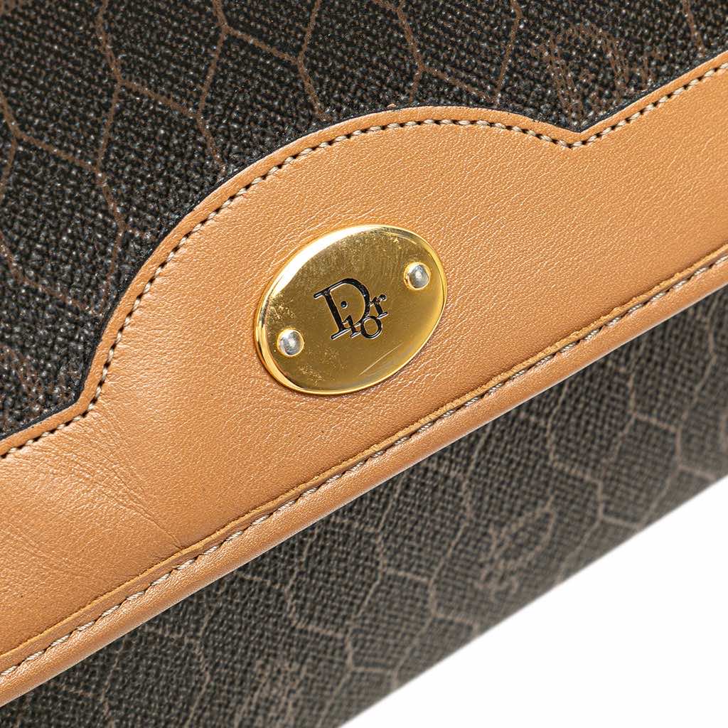 Dior Honeycomb Coated Canvas Chain Shoulder Bag - Detail 1