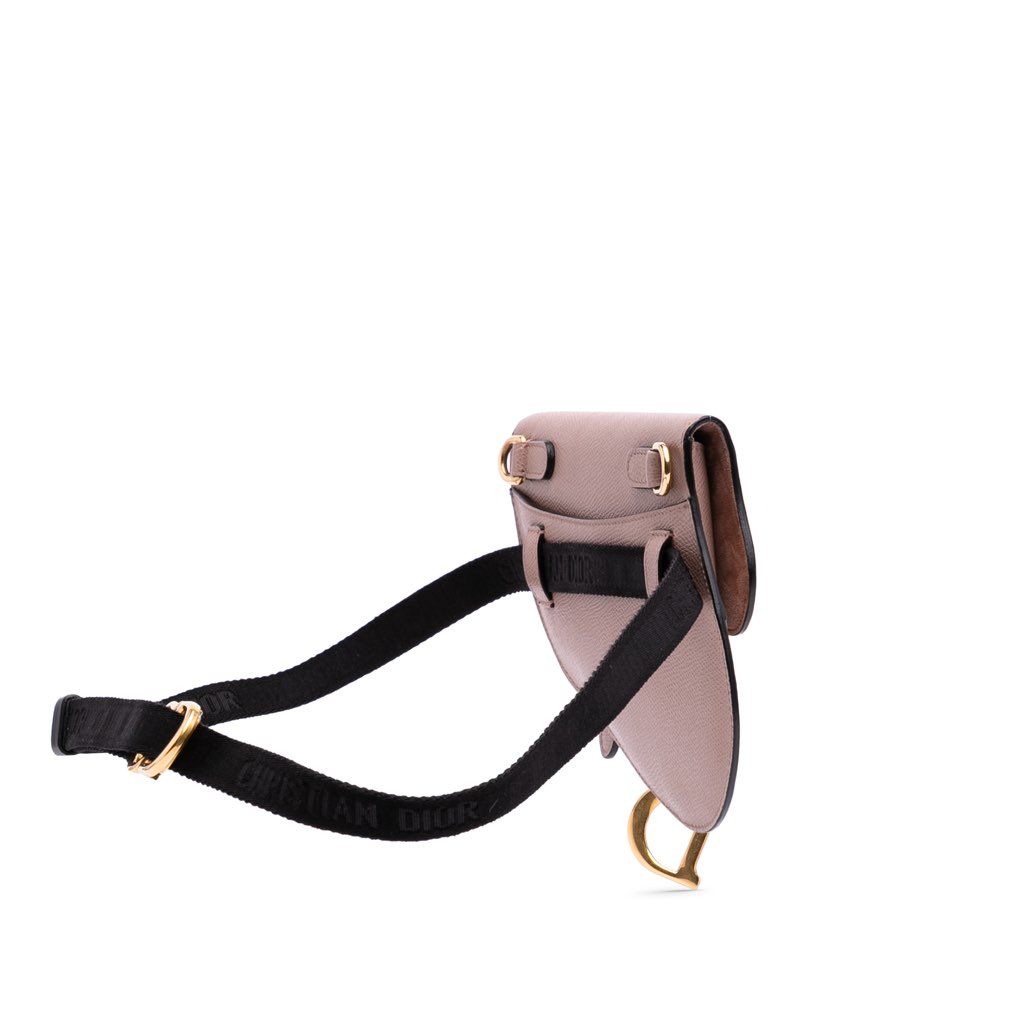 Dior Grained Calfskin Saddle Belt Bag - Back view