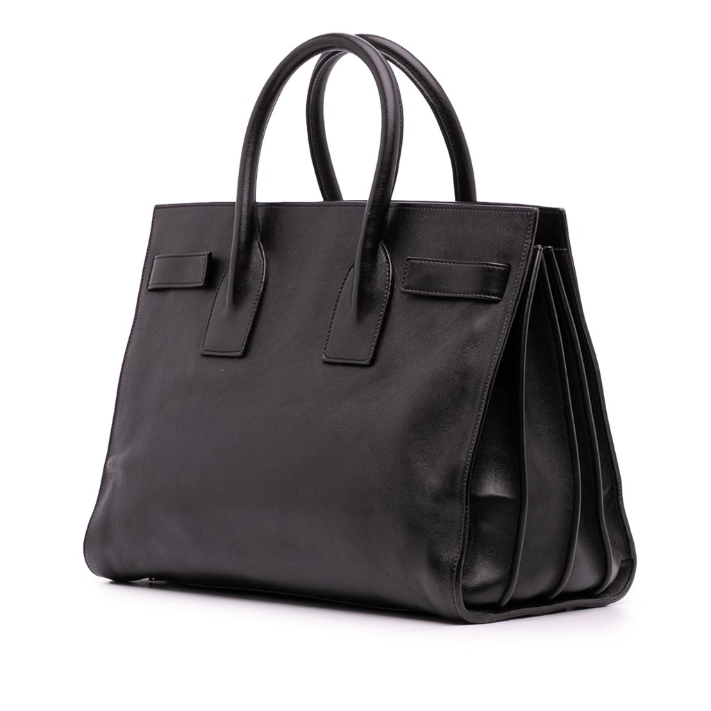 Saint Laurent Small Leather Sac De Jour Satchel - Back view