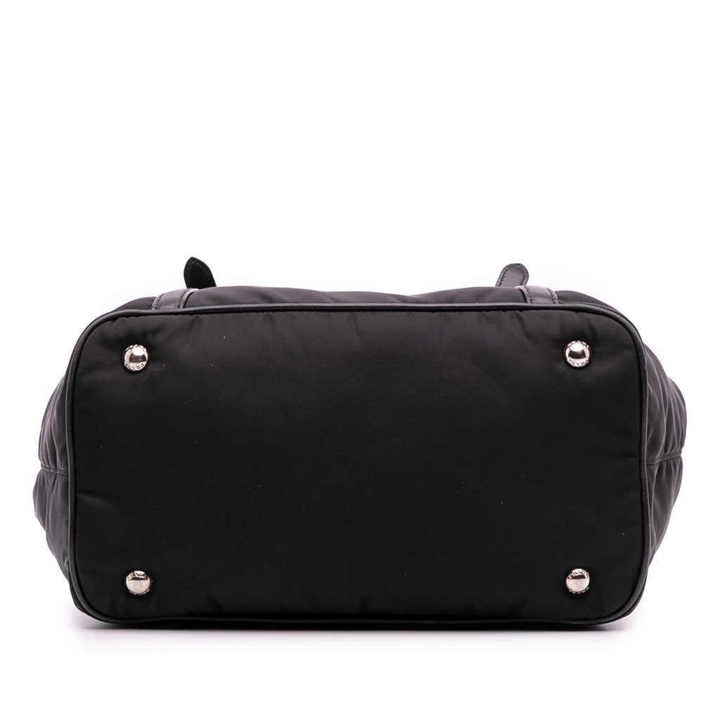 Prada Vitello Trimmed Tessuto Satchel - Image 6