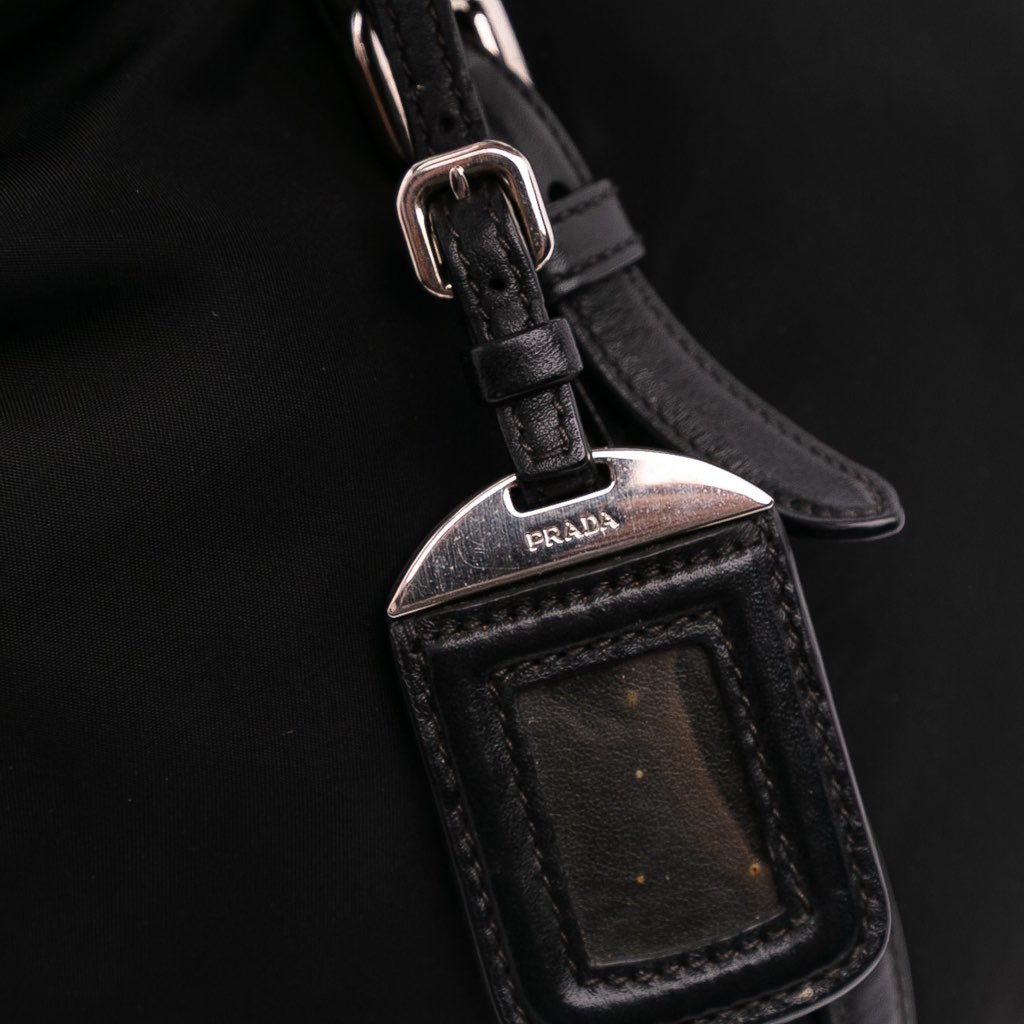 Prada Vitello Trimmed Tessuto Satchel - Image 11