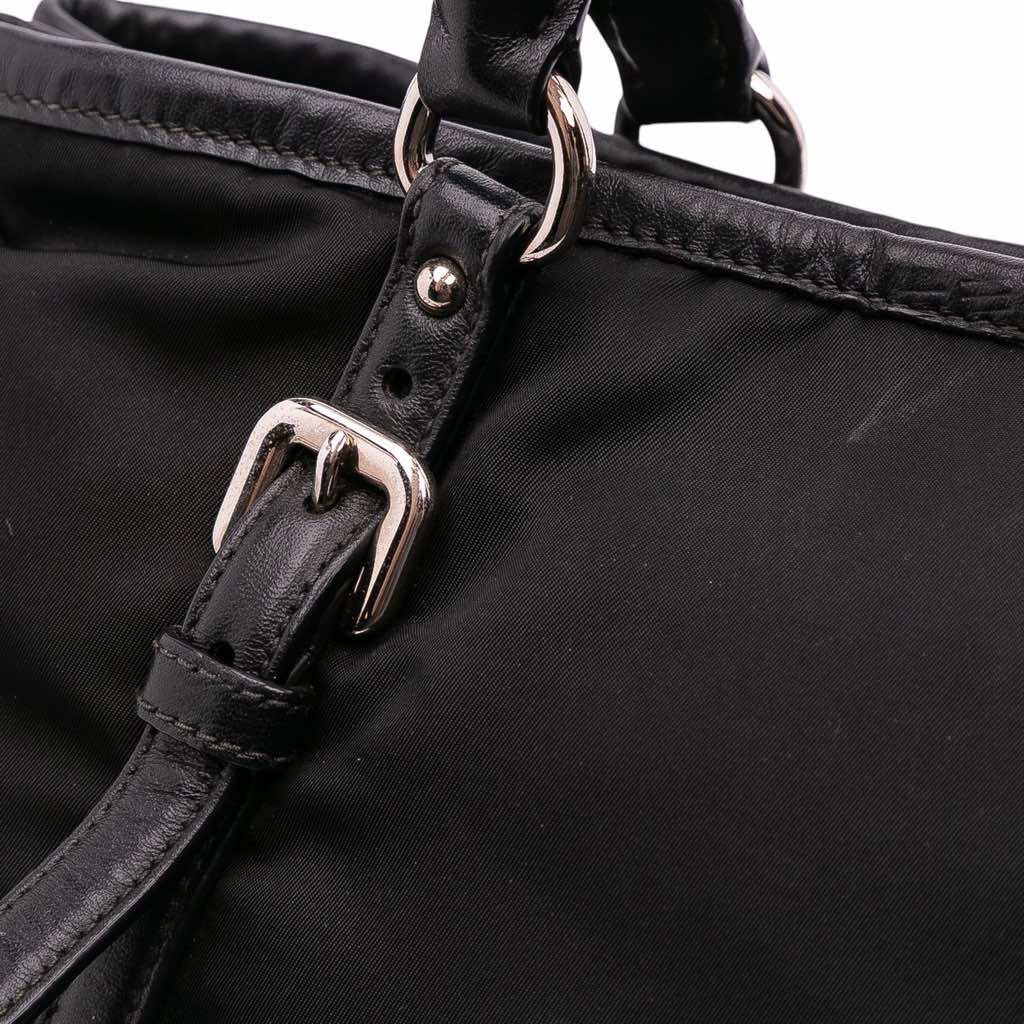 Prada Vitello Trimmed Tessuto Satchel - Image 12