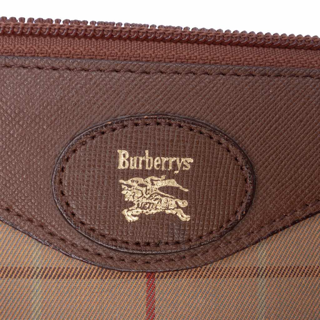 Burberry Vintage Check Canvas Clutch - Side view