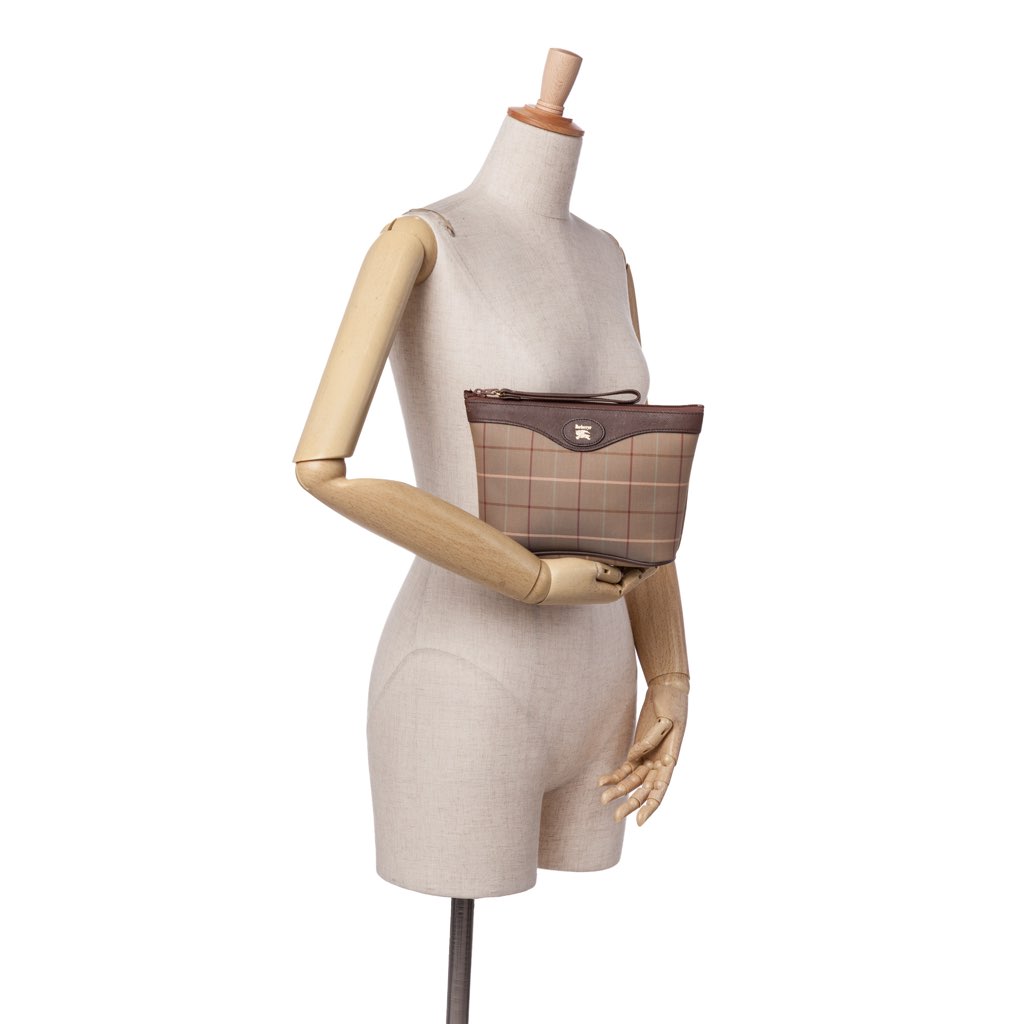 Burberry Vintage Check Canvas Clutch - Image 10